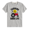 Farming Is The Good Life Kids Short Sleeve Tee