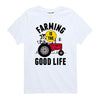 Farming Is The Good Life Kids Short Sleeve Tee