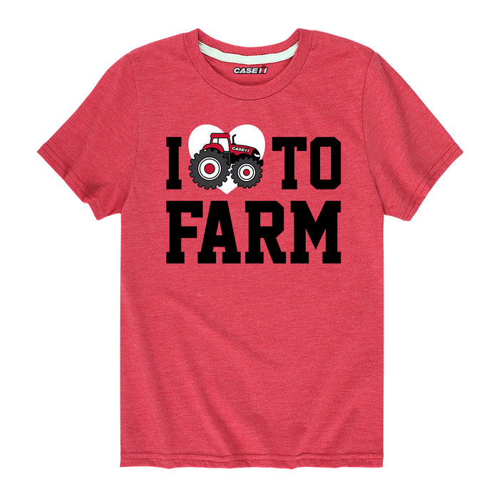 I Love To Farm Kids Short Sleeve Tee