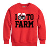 I Love To Farm Kids Crew Fleece