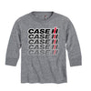 Case IH Logo Repeat Fade Boys Long Sleeve Tee