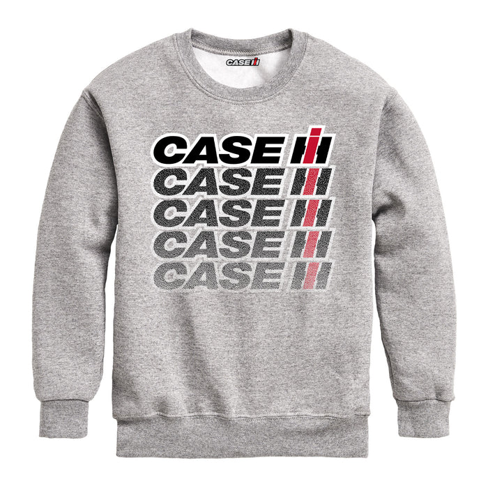 Case IH Logo Repeat Fade Boys Crew Fleece
