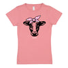 Case IH Gingham Cow Bandana Girls Short Sleeve Tee