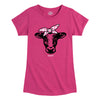 Case IH Gingham Cow Bandana Girls Short Sleeve Tee