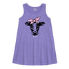 Gingham Cow Bandana Girls Aline Dress