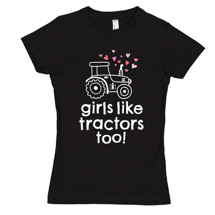 IH Girls Like Tractors Too Girls Short Sleeve Tee