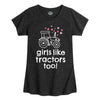 IH Girls Like Tractors Too Girls Short Sleeve Tee