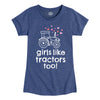IH Girls Like Tractors Too Girls Short Sleeve Tee