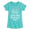 IH Girls Like Tractors Too Girls Short Sleeve Tee