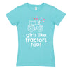 IH Girls Like Tractors Too Girls Short Sleeve Tee