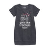 IH Girls Like Tractors Too Girls Fleece Dress