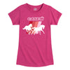 Case IH Horse Stripes Girls Short Sleeve Tee