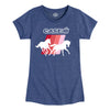 Case IH Horse Stripes Girls Short Sleeve Tee