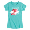 Case IH Horse Stripes Girls Short Sleeve Tee