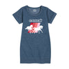 Horse Stripes Girls Fleece Dress