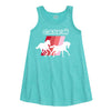 Horse Stripes Girls Aline Dress