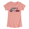 Case IH Peace Love Tractor Girls Short Sleeve Tee