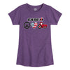 Case IH Peace Love Tractor Girls Short Sleeve Tee