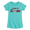 Case IH Peace Love Tractor Girls Short Sleeve Tee