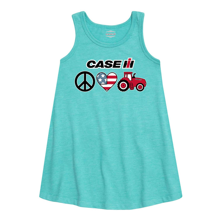 Peace Love Tractor Kids Aline Dress