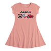 Peace Love Tractor Kids Fit and Flare Dress