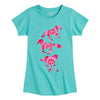 IH Pink Red Tie Dye Horses Girls Short Sleeve Tee