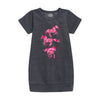 Pink Red Tie Dye Horses Girls Fleece Dress