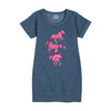 Pink Red Tie Dye Horses Girls Fleece Dress