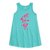 Pink Red Tie Dye Horses Girls Aline Dress