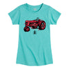 IH Watercolor Tractor Girls Short Sleeve Tee