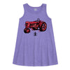 Watercolor Tractor Girls Aline Dress