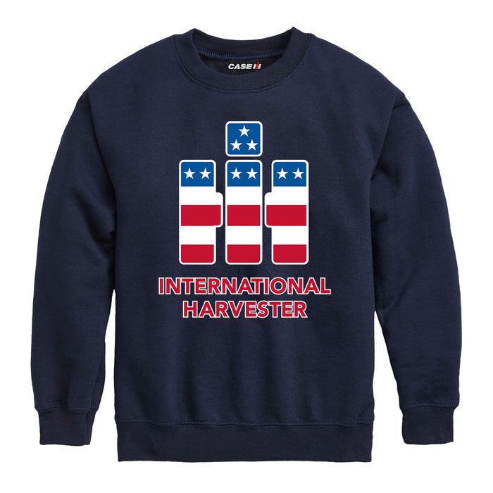 IH Logo Americana Boys Crew Fleece