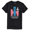 IH Logo American Flag Combine Mens Short Sleeve Tee