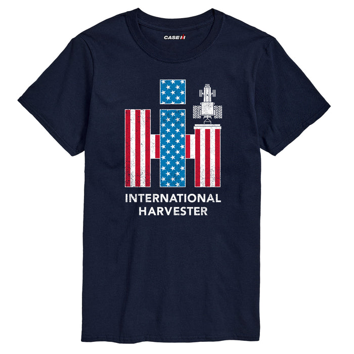 IH Logo American Flag Combine Mens Big & Tall T-Shirt