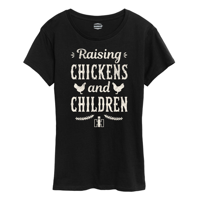 IH Raising Chickens And Children Womens Short Sleeve Tee