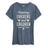 IH Raising Chickens And Children Womens Short Sleeve Tee