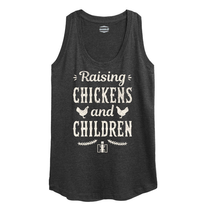 IH Raising Chickens and Children Womens Racerback Tank