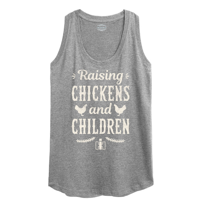 IH Raising Chickens and Children Womens Racerback Tank