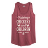 IH Raising Chickens and Children Womens Racerback Tank