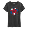 IH Scattered Stars Cut Out Womens Short Sleeve Tee