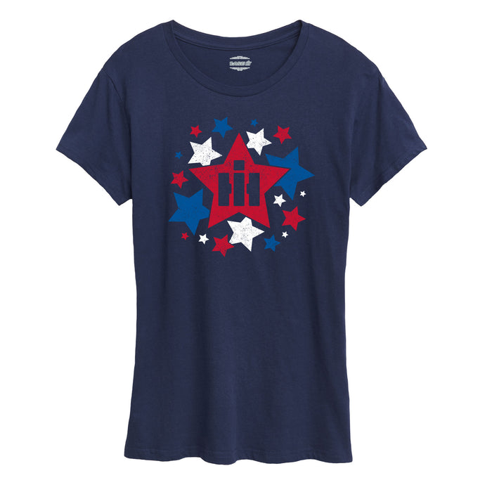 IH Scattered Stars Cut Out Womens Short Sleeve Tee