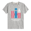 IH Logo American Flag Combine Boys Short Sleeve Tee