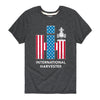 IH Logo American Flag Combine Boys Short Sleeve Tee