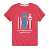 IH Logo American Flag Combine Boys Short Sleeve Tee