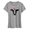 Case IH Gingham Cow Bandana Womens Short Sleeve Tee