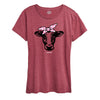 Case IH Gingham Cow Bandana Womens Short Sleeve Tee