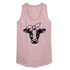 Case IH Gingham Cow Bandana Womens Racerback Tank