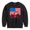 American Flag and Tractor Kids Crew Fleece