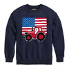 American Flag and Tractor Kids Crew Fleece