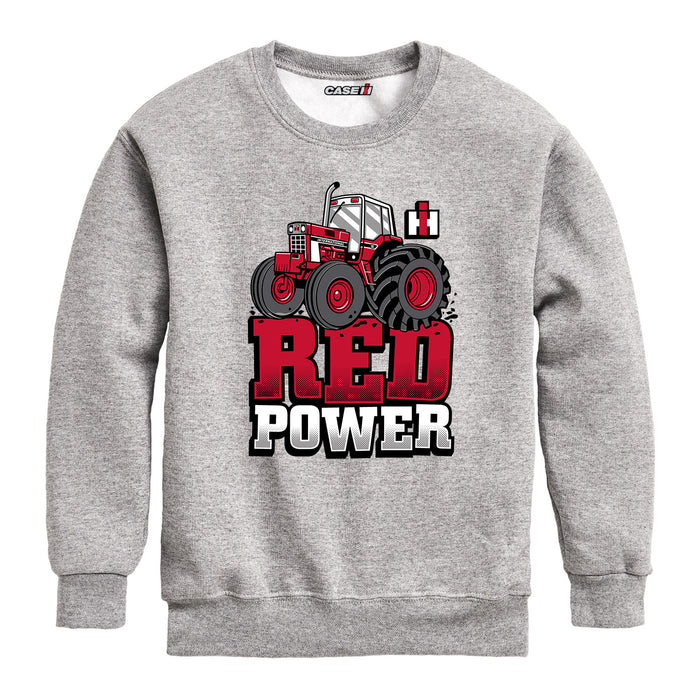 Red Power IH Kids Crew Fleece